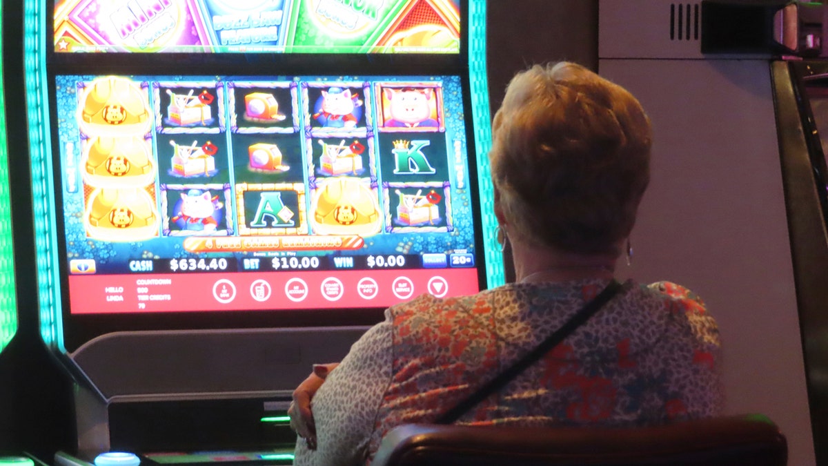 Gambler at Atlantic City casino